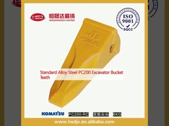 Denti a secchio per escavatori in acciaio di lega standard PC200