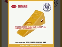 6Y3222 6Y3222RC Denti a secchio per mini escavatori E307 resistenti alle crepe