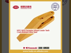 N012 N022 Caricatore di ruote di escavatore Denti di acciaio legato resistente alle crepe