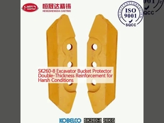 SK260-8 Protezione del secchio dell'escavatore rinforzo a doppio spessore per condizioni difficili