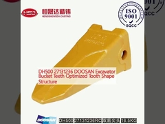 DH500 27131236 DOOSAN Denti di secchio dell'escavatore Struttura ottimizzata della forma dei denti